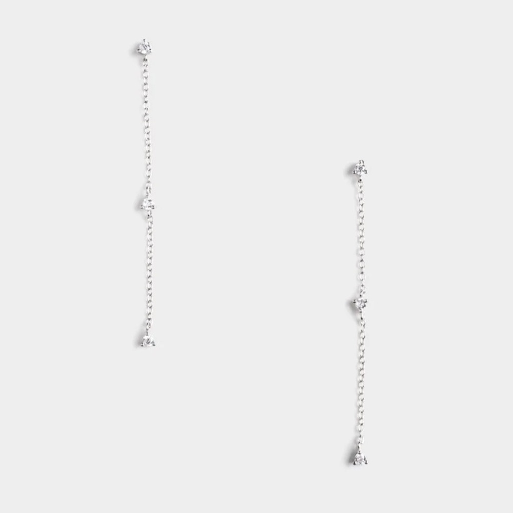 Siizu Bonnie Stud Sterling Silver and 14K gold-plated Earrings NWOT